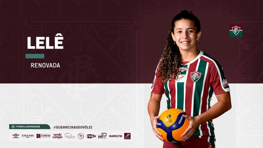 Capa da notícia - Fluminense renova com a líbero Lelê por mais uma temporada