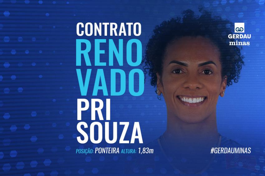 Capa da notícia - Pri Souza é mais uma renovação na Gerdau Minas