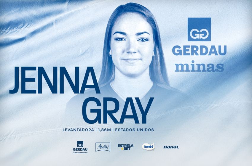 Capa da notícia - Levantadora Jenna Gray assina com a Gerdau Minas